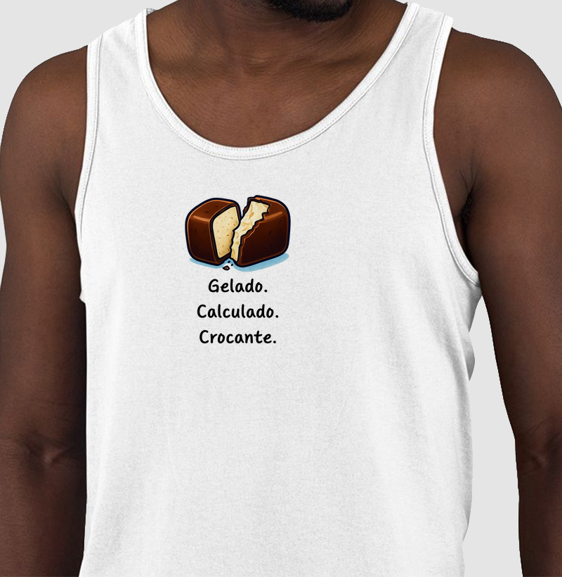 Gelado. Calculado. Crocante.