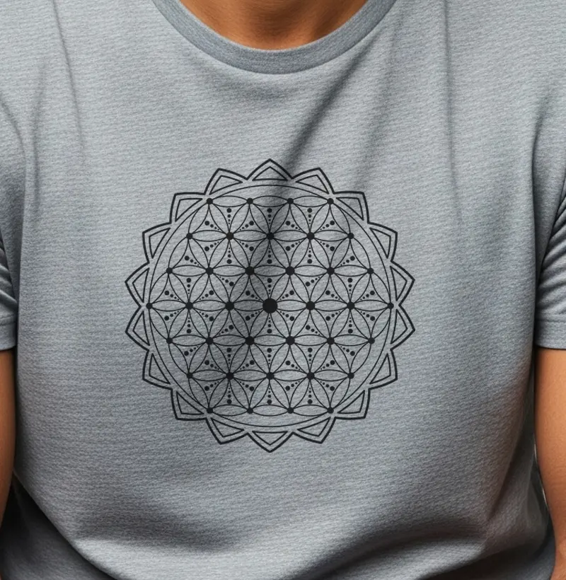 Flor da Vida Dots Black