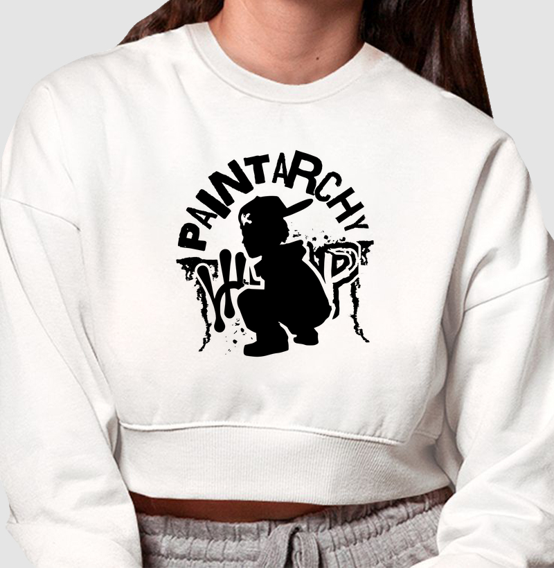 PaintArchy Hip Hop: Moletom Cropped - Estilo Urbano e Criatividade