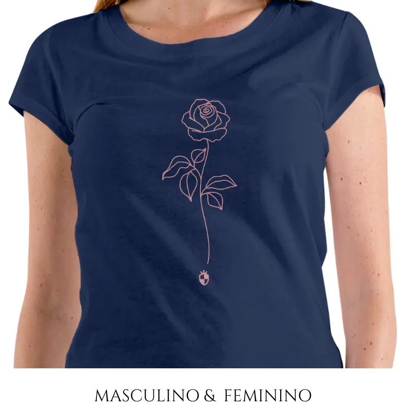 Camiseta Rosa Minimalista