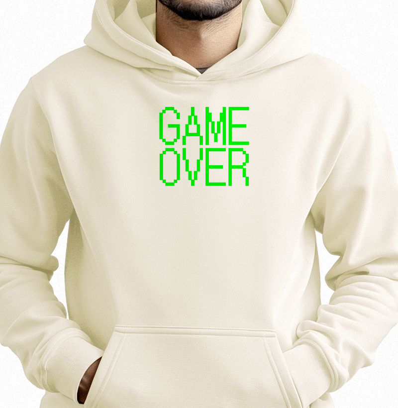 Moletom Slim com Bolso “Game Over Pixel”