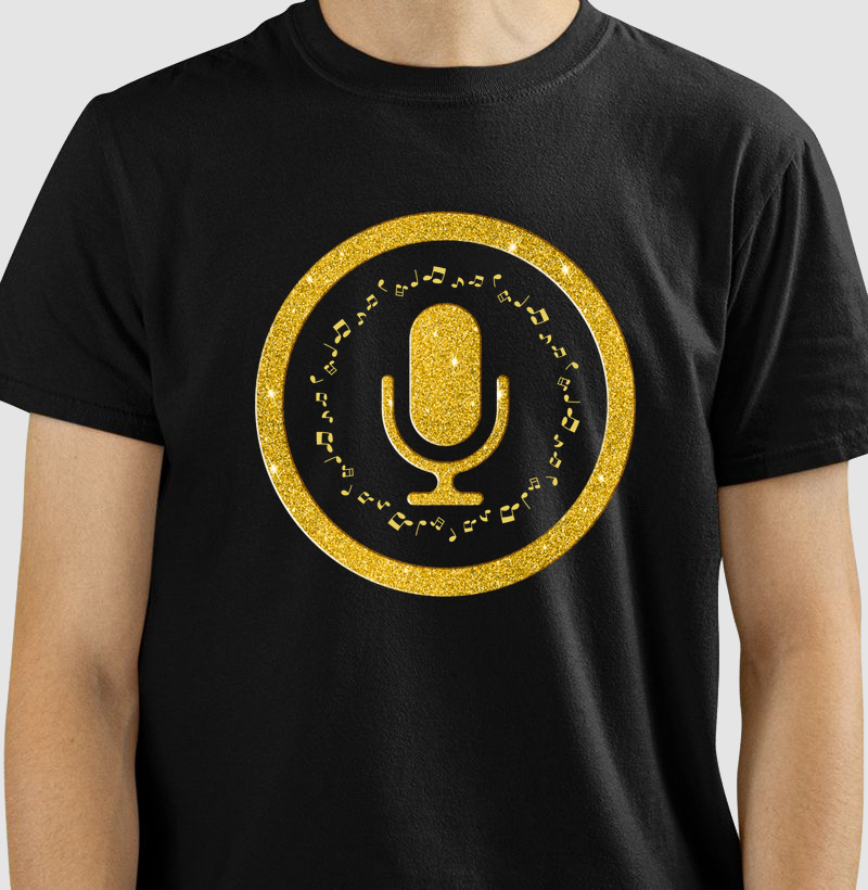  Microfone Dourado