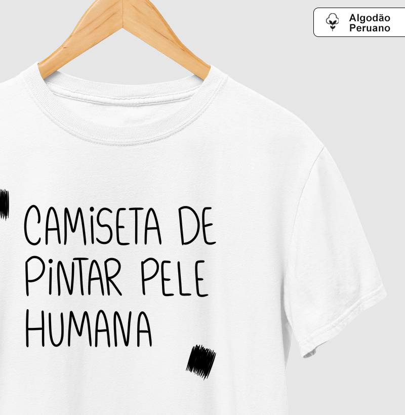 Camiseta de pintar pele humana