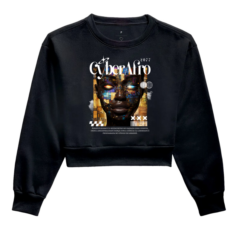 Cropped Moletom Cyber Magazine