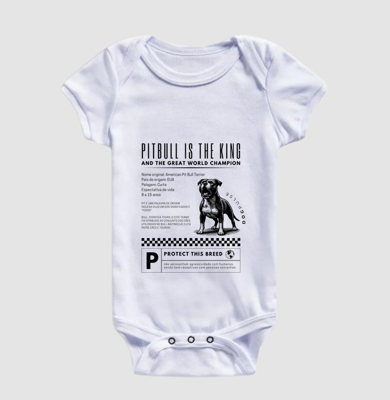 Body Infantil Dog Pulse Pitbull Is The King – True Alpha