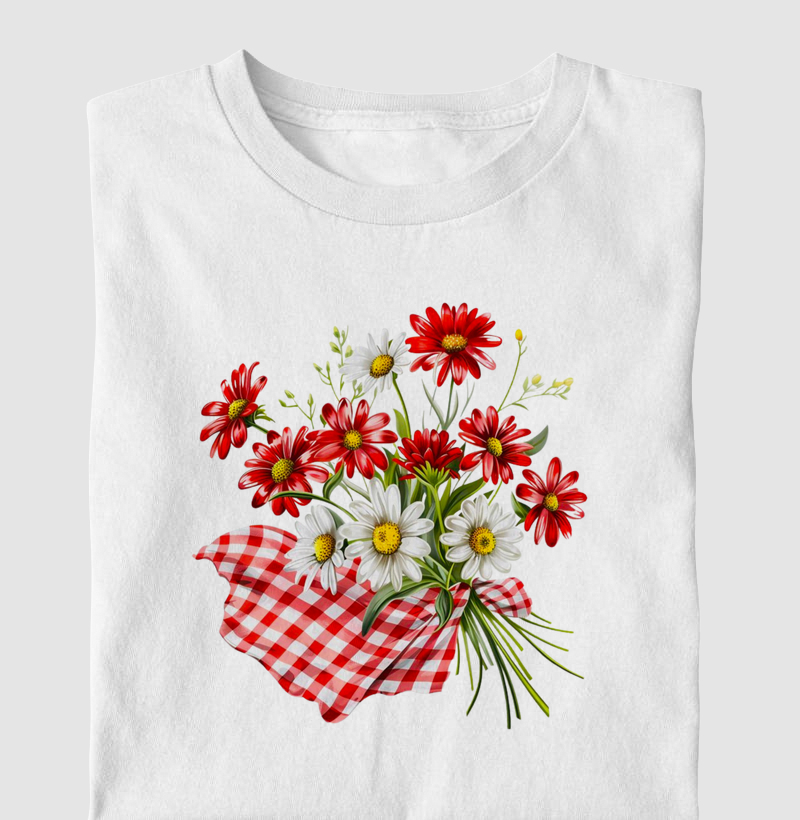 Red & White Sunflower