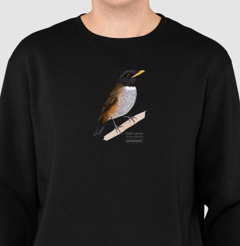 Aves do Brasil - Sabiá-coleira - Moletom