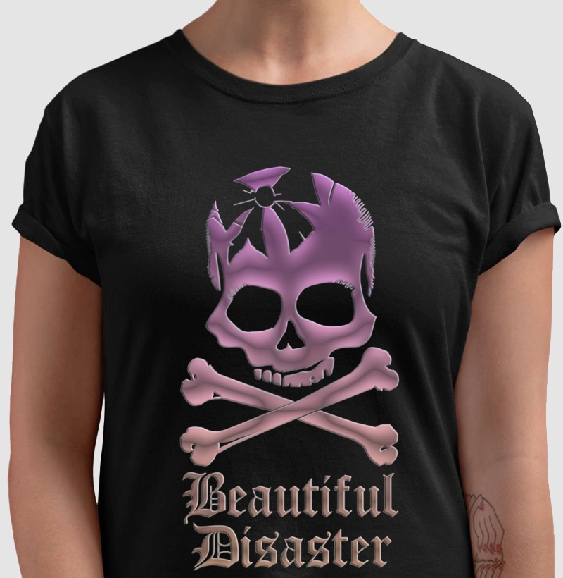 Beautiful disaster degrade rosa e pêssego acetinado