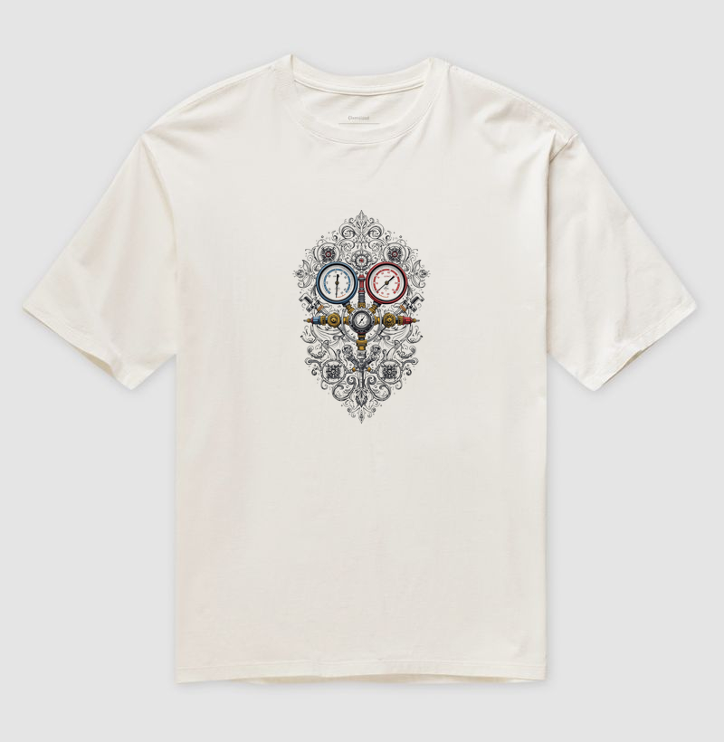 Camiseta Manifold Tribal - Arte Técnica HVAC Climatização