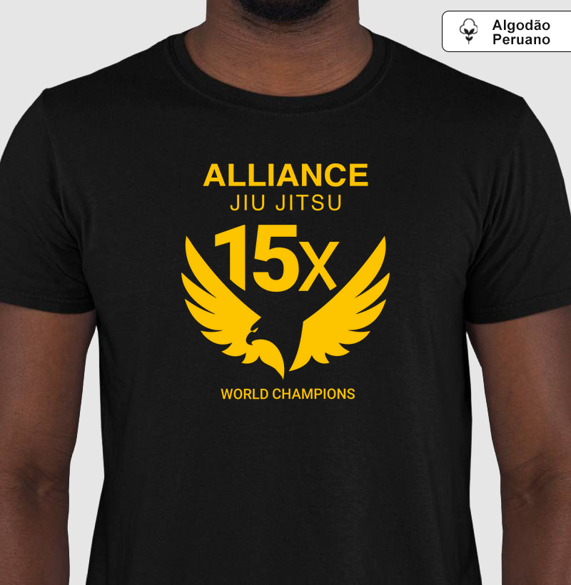 Camiseta Adulto 15x World Champions I Amarelo