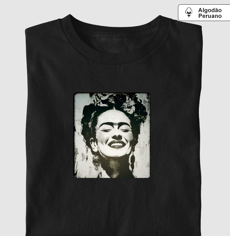 ROSTO DE FRIDA EM PRETO E BRANCO