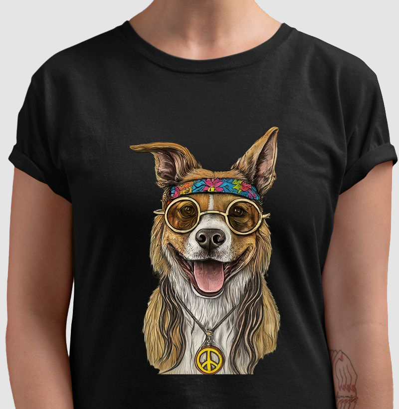 Cachorro Hippie sem fundo