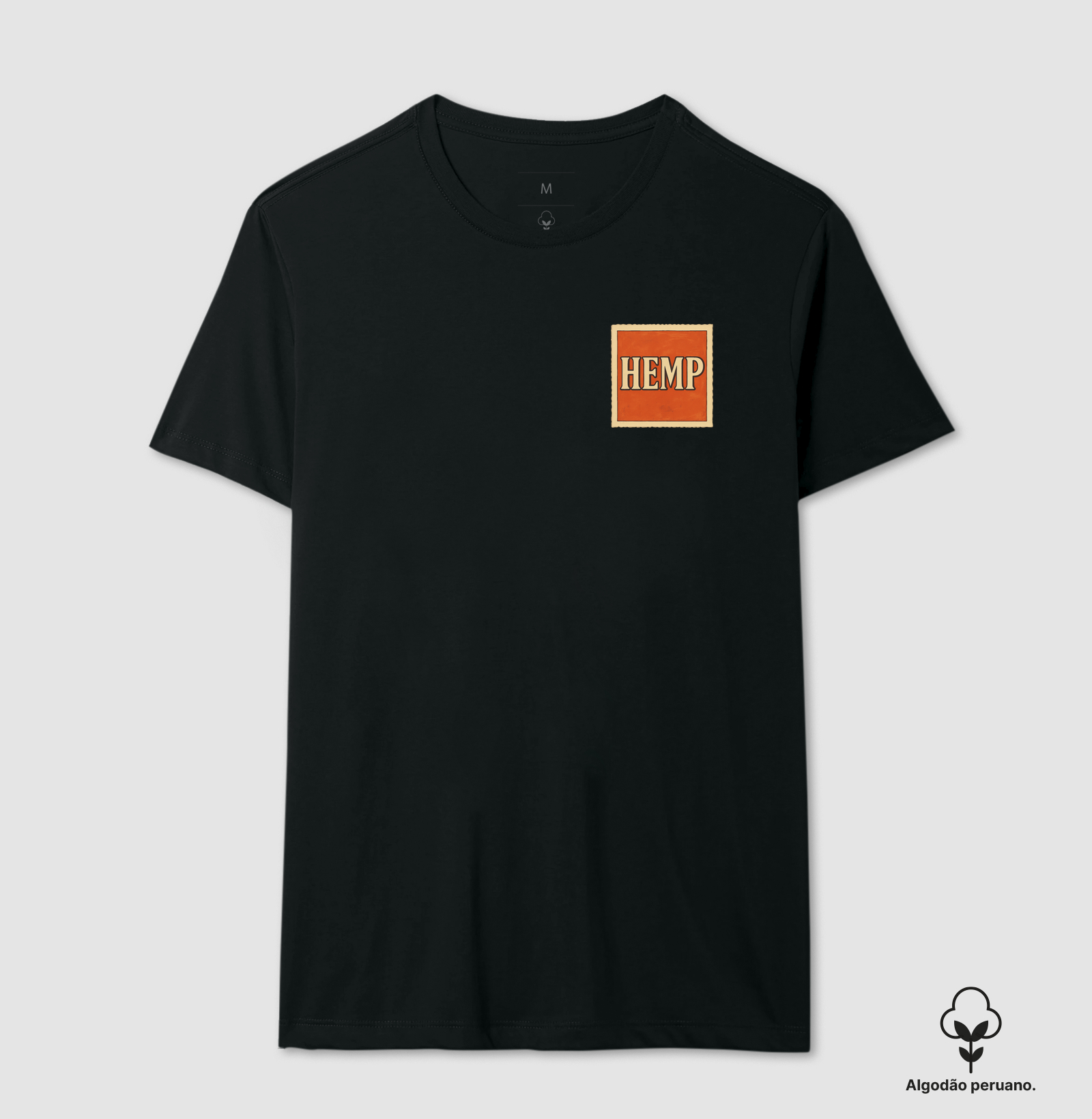 Camiseta algodão peruano - Hemp "Selo"