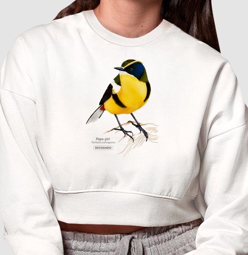 Inky Aves - Papa-piri - Moletom Cropped