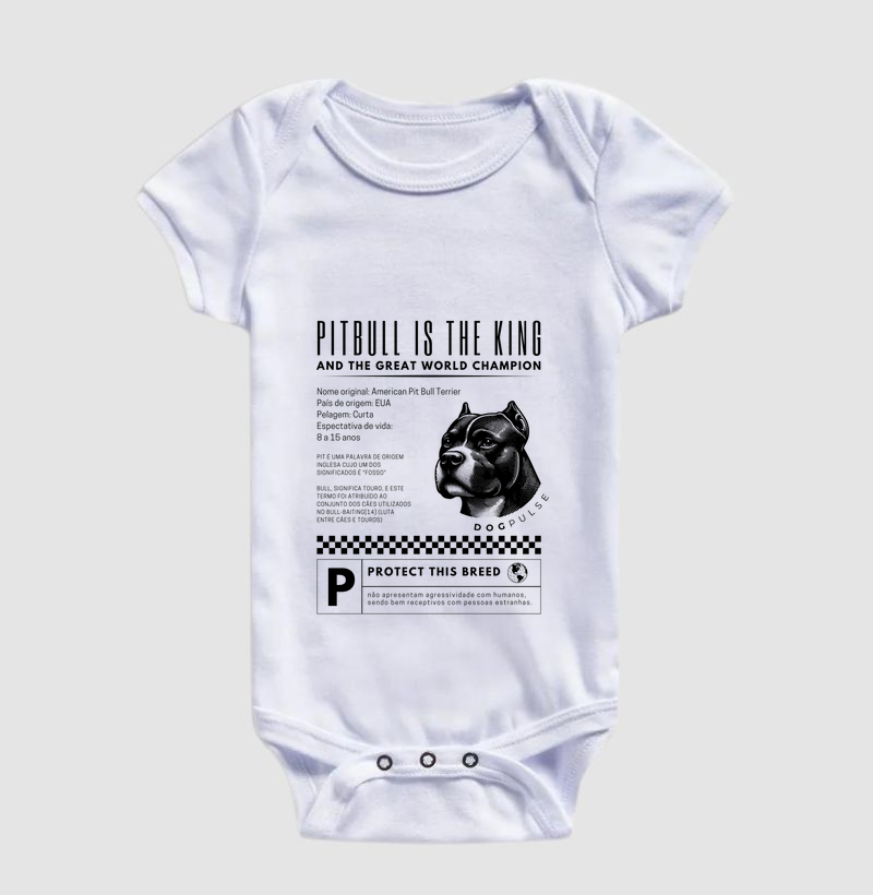 Body Infantil Dog PulsePitbull Is The King – Royal Defender