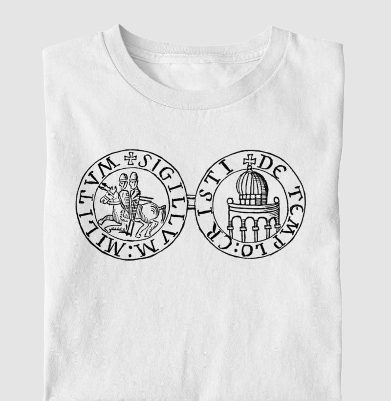 Camiseta estampada Selo dos Templários