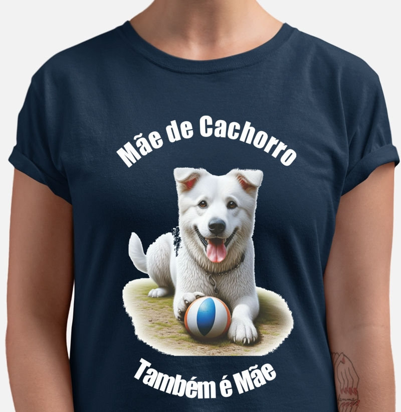 Mãe de cachorro branco 