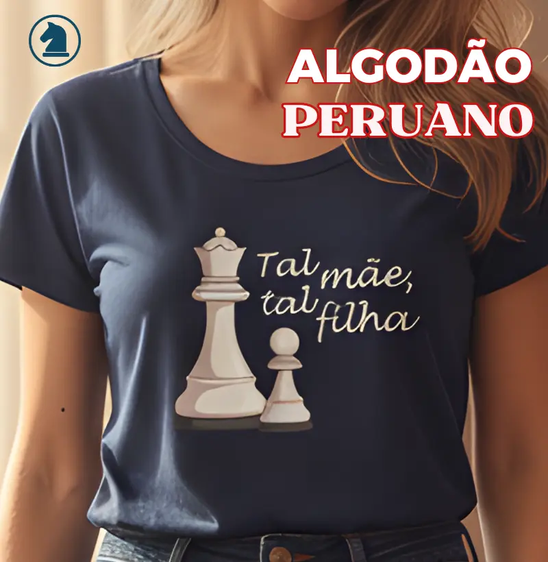 Tal mãe, tal filha - frase ao lado da arte