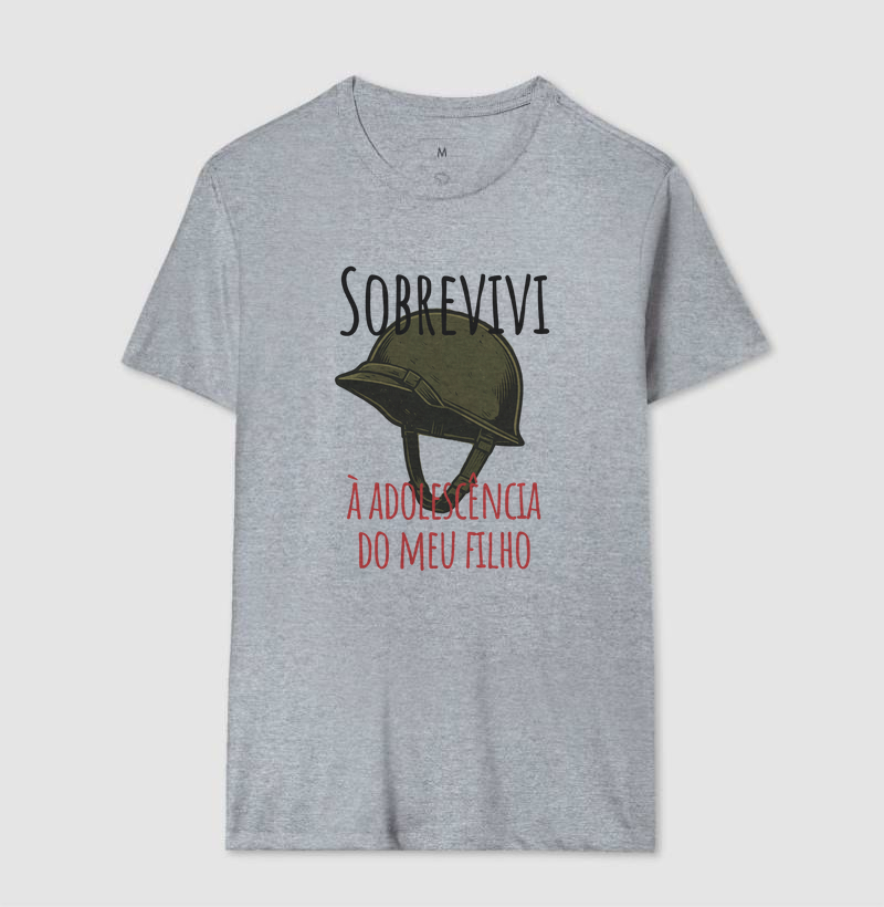 Camiseta SOBREVIVI À ADOLESCÊNCIA DO MEU FILHO