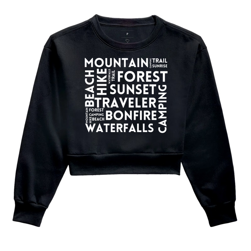 Mountain, hike and trail - tag cloud