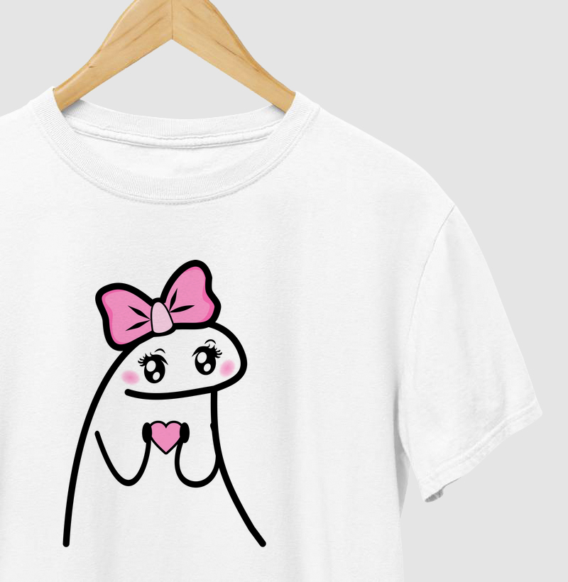 Flork coração rosa