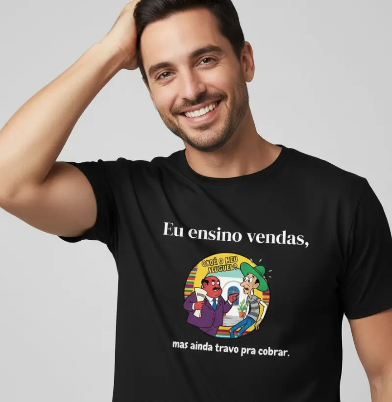 Eu ensino vendas, mas ainda travo pra cobrar.