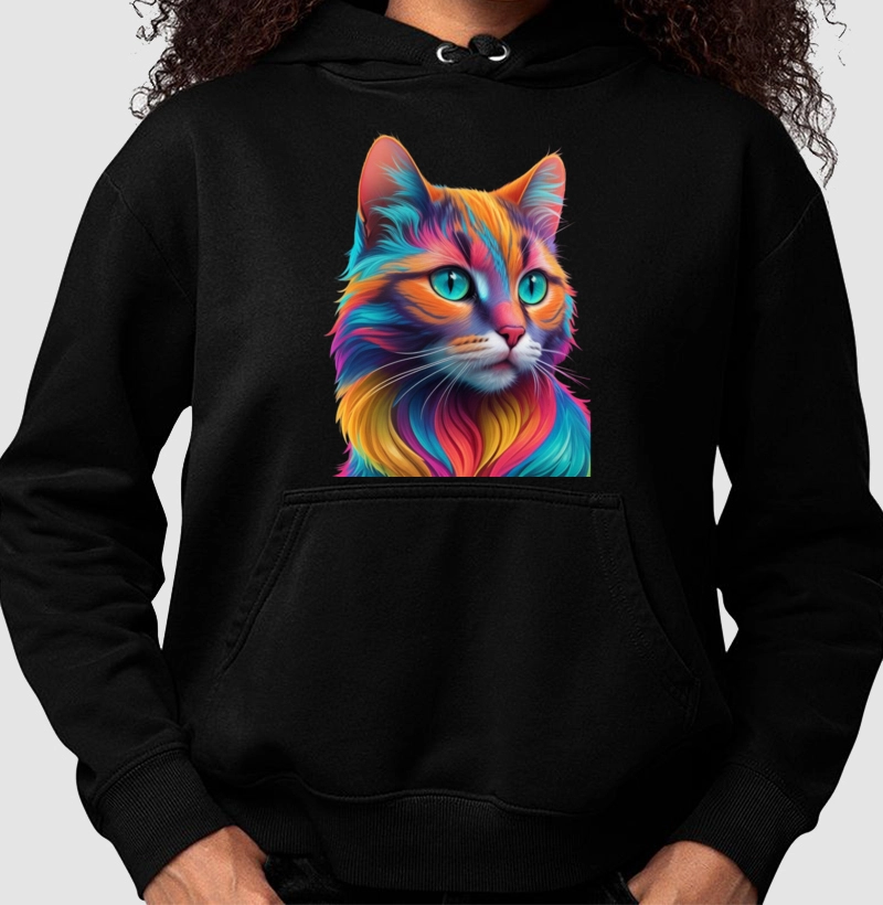 Moletom Gato Aquarela