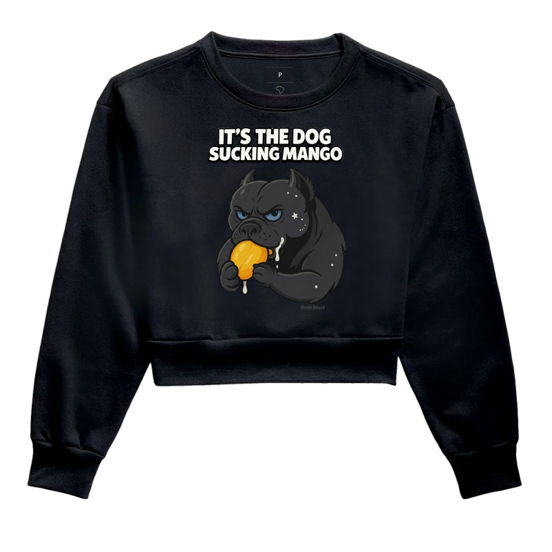 It's the dog sucking mango