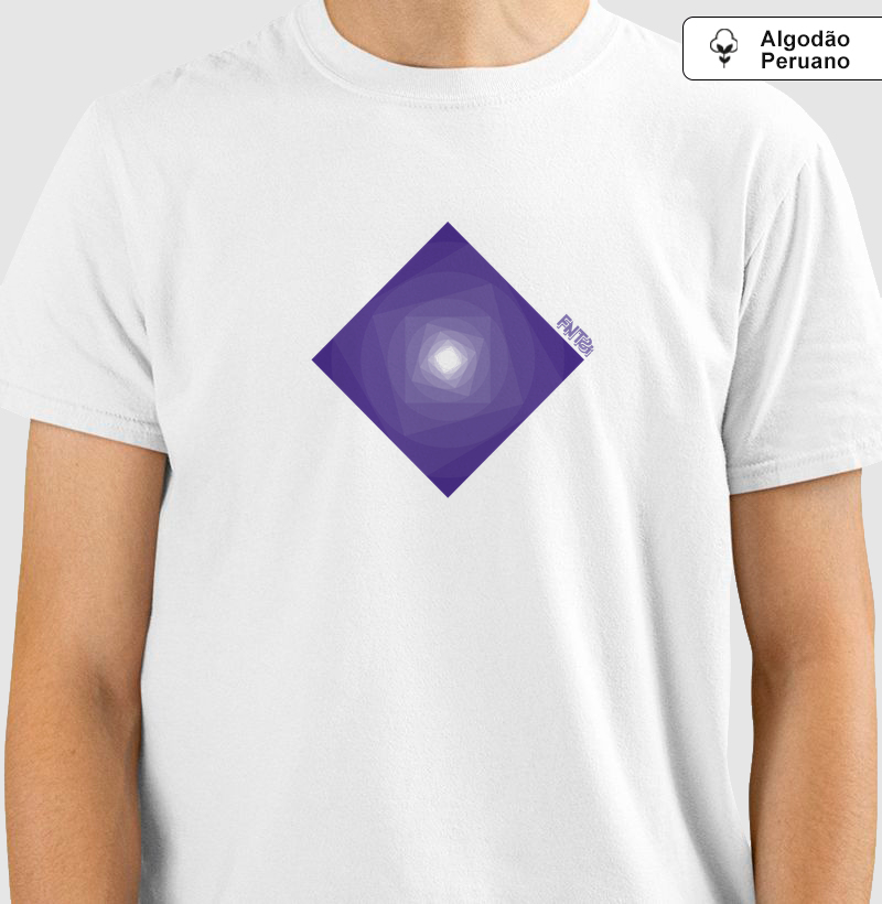 T-SHIRT "INFINITA FANTASIA" / ROXO MINIMAL (ALGODÃO PERUANO)