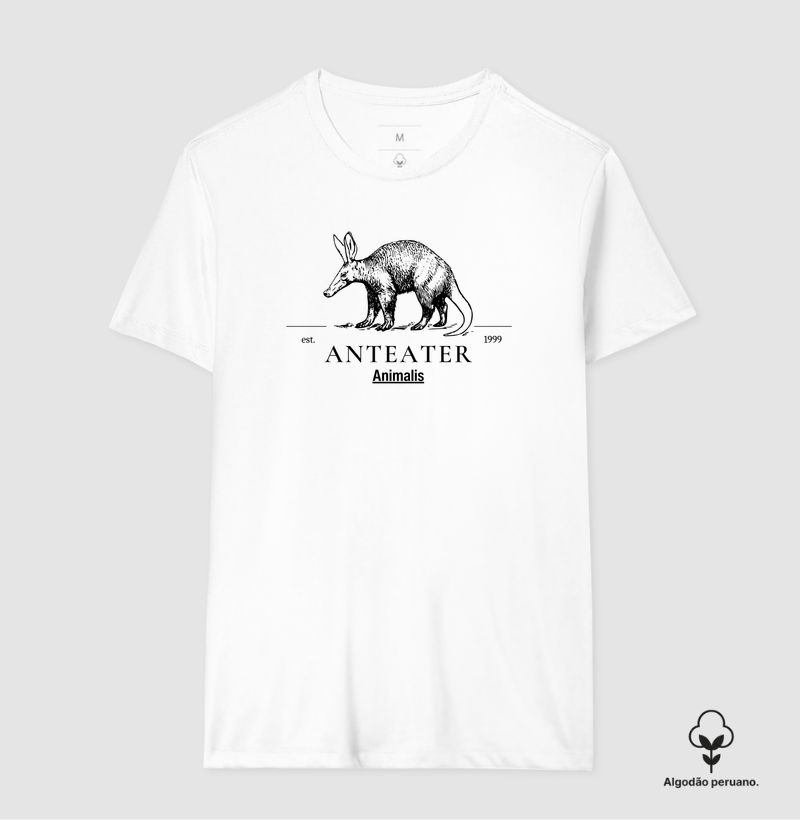 Camiseta Animalis 100% Algodão Peruano Tamandua