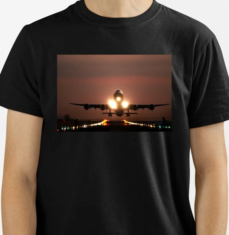 Camiseta avião decolagem