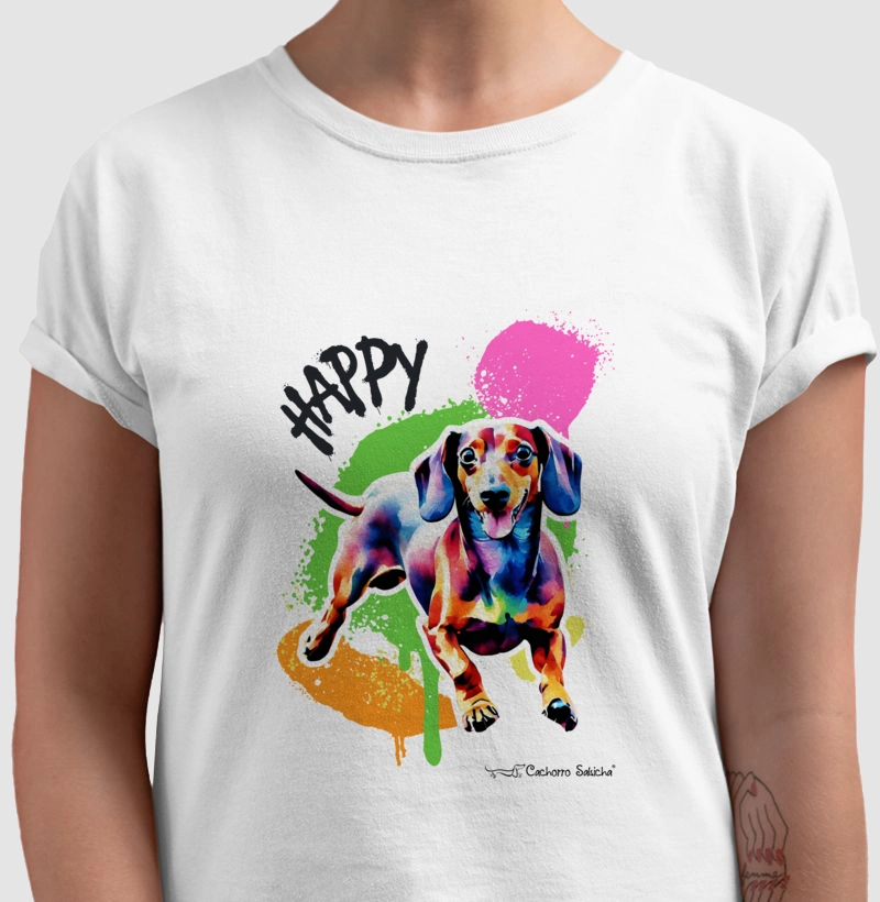 Camiseta Cachorro Salsicha - casual CS007CO