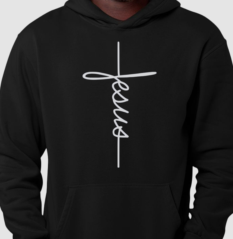 Moletom c/ capuz unisex - Assinatura Jesus
