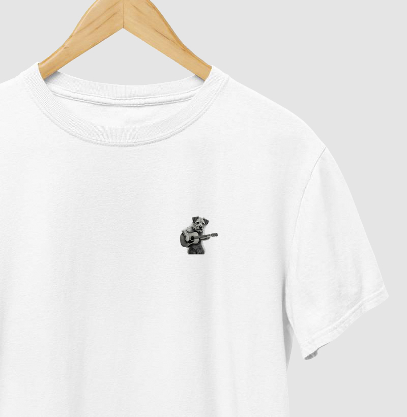 T-shirt Cão Violonista Minimalista