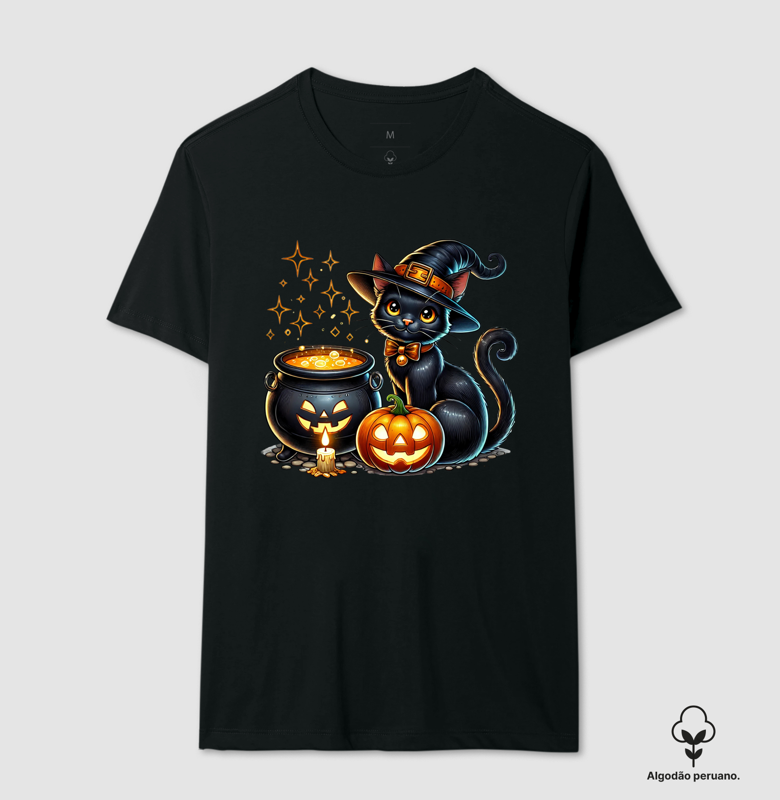 Camisa Gatinho Preto Halloween