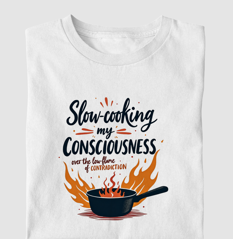 Cozinhando lentamente minha consciência no fogo baixo da contradição