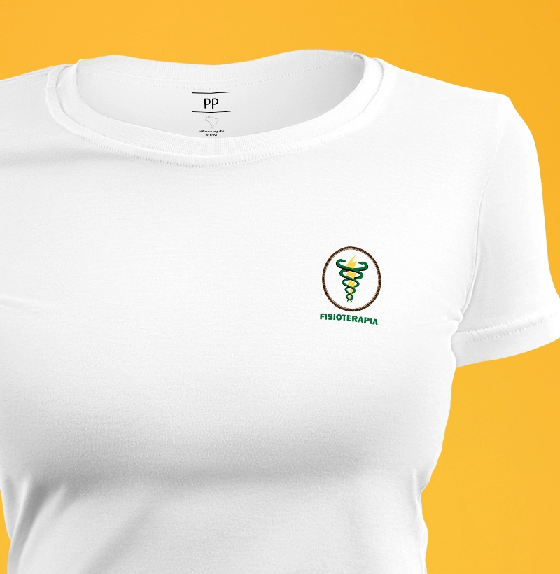 Camiseta Fisioterapia Símbolo no Peito - feminina