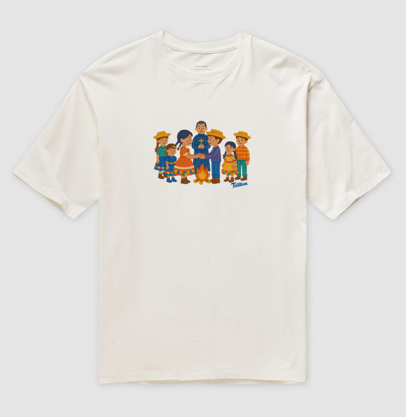 Camiseta Oversized "casamento junino"