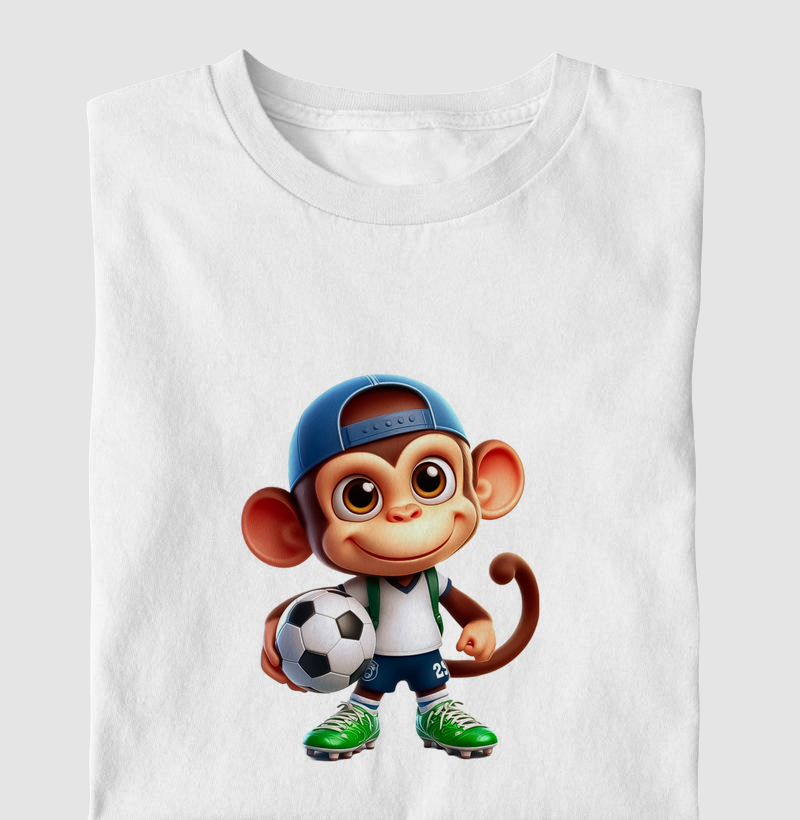 camiseta branca macaco jogador