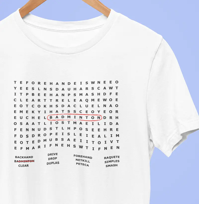 Caça Palavras do Badminton