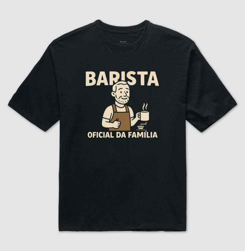 Camiseta Café BARISTA OFICIAL DA FAMÍLIA Camiseta Presente Dia dos Pais