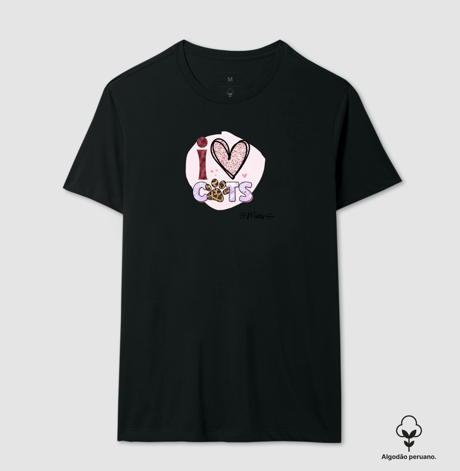 Camiseta Miau I Love Cats