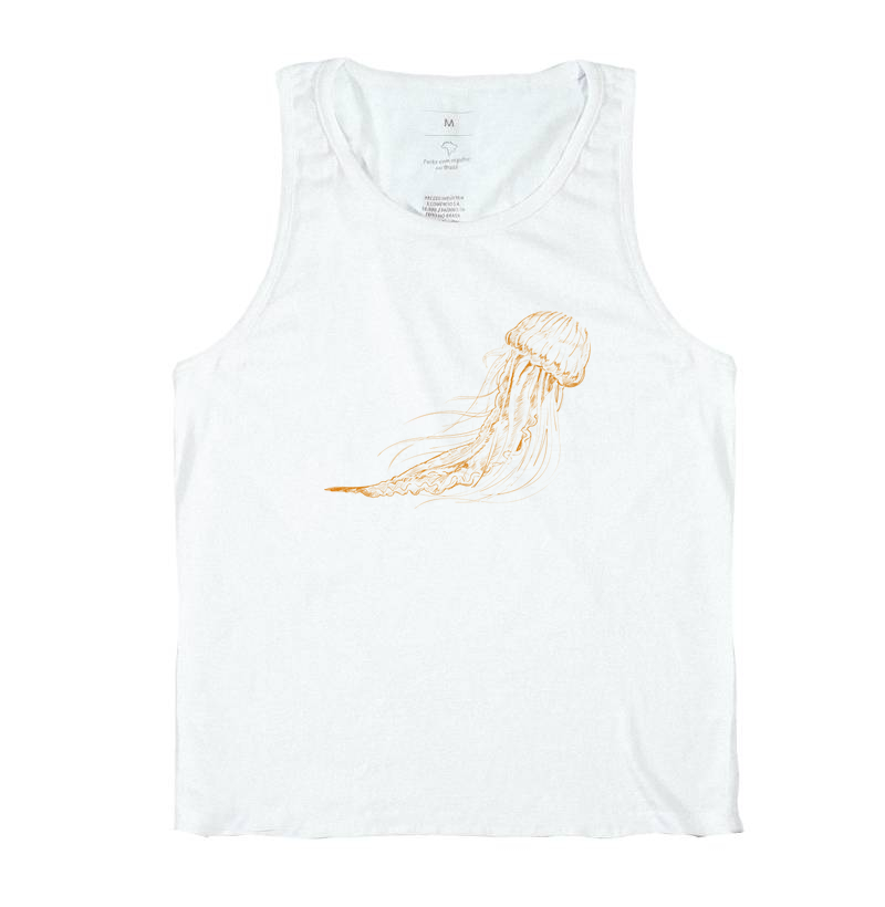 Yellow jellyfish sketch illustration
