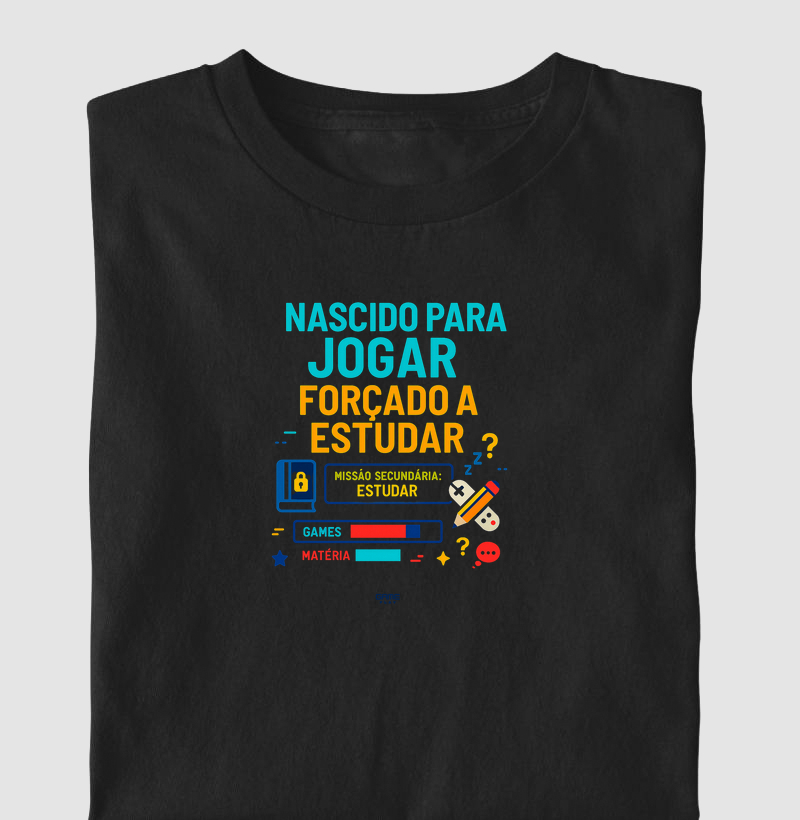 FunPhrase Nascido Para Jogar Forçado a Estudar