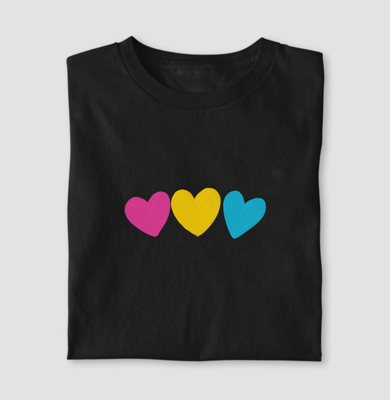 Trio de Coração - Pansexual