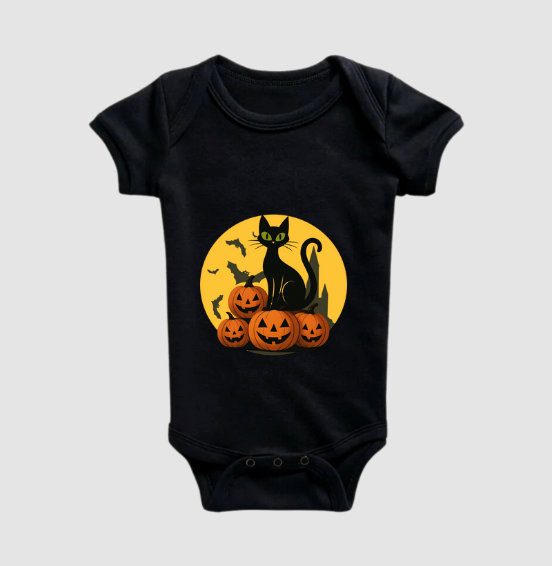 Salem Cat Halloween | Body Bebê