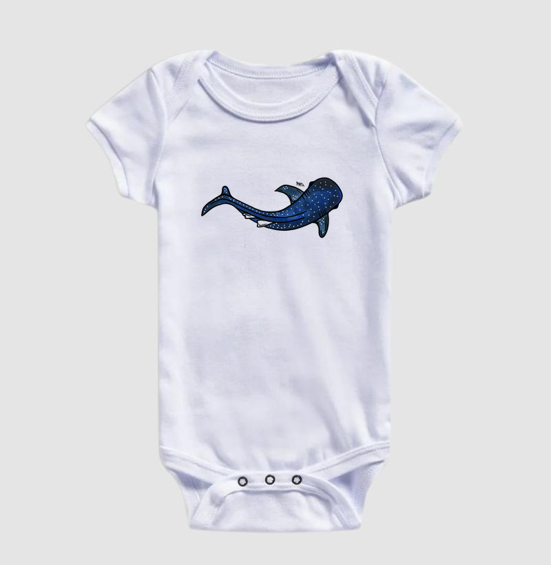 Tubarão Baleia Azul - Aquarela