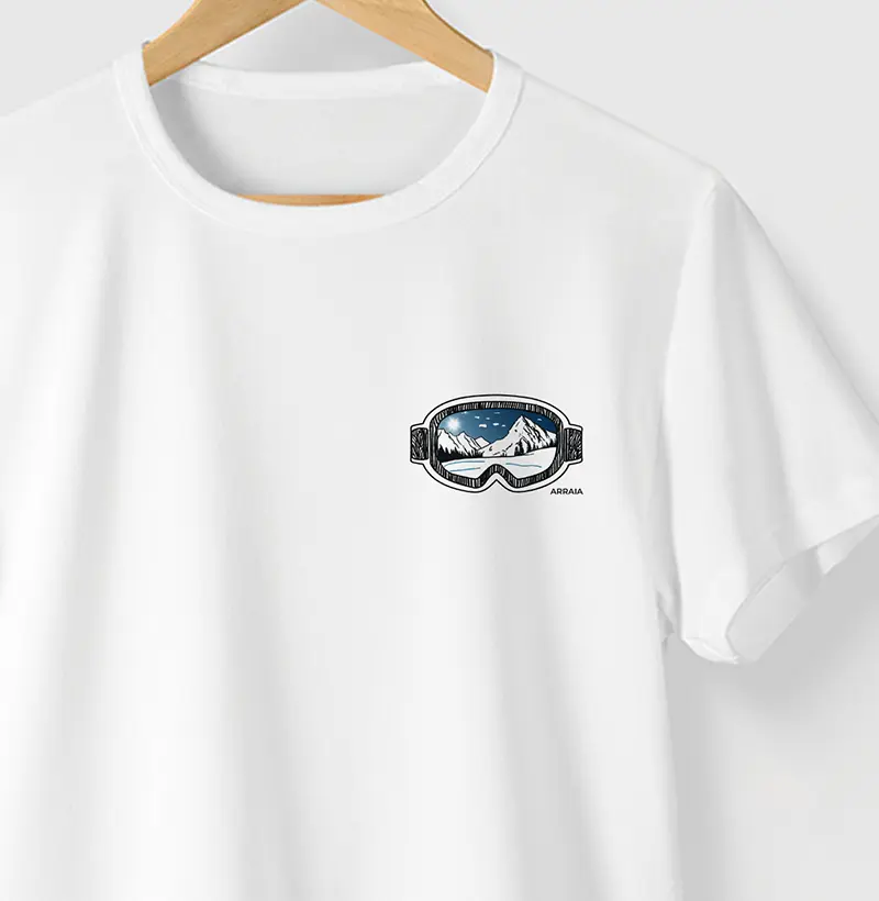 Camiseta SKI VIEW - BRANCA - (100% Algodão)