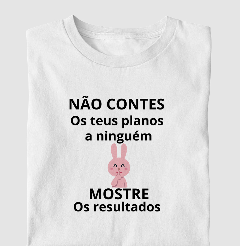 NÃO CONTES OS PLANOS A NINGUÉM MOSTRE OS RESULTADOS