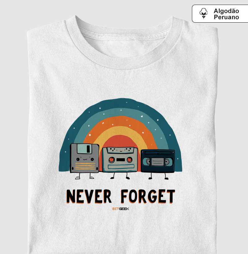 Camiseta Algodão Peruano Never Forget